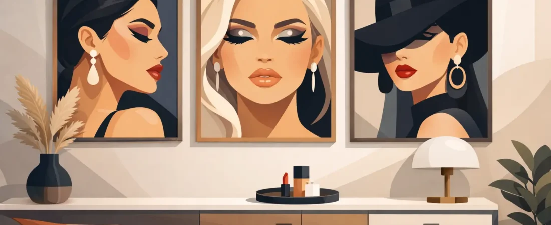 Glam Makeup Portrait Wall Art That Owns the Room