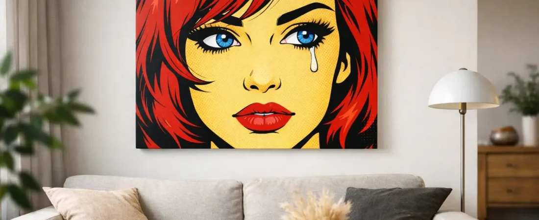 How a Pop Art Face Canvas Print Changes a Room
