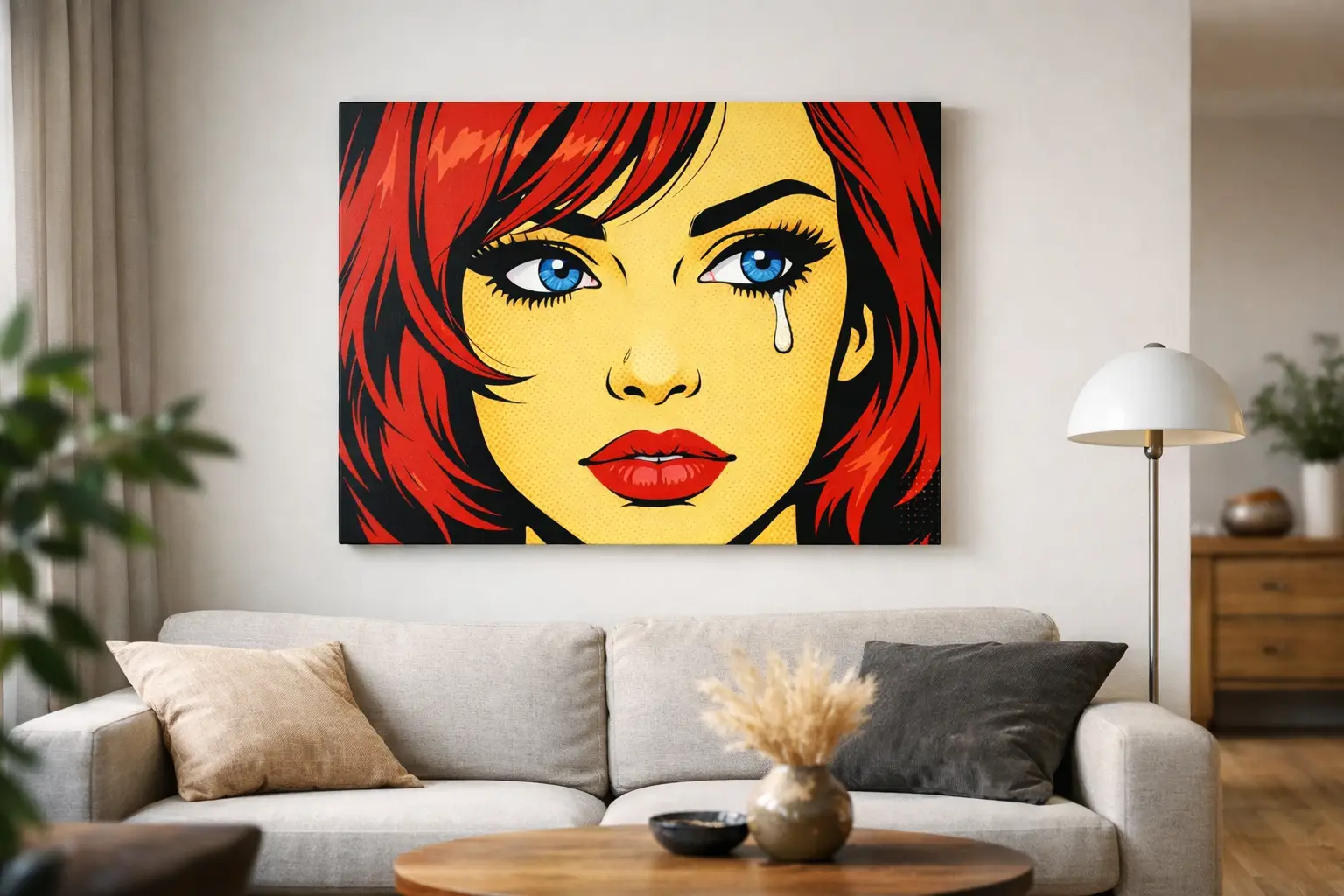 How a Pop Art Face Canvas Print Changes a Room