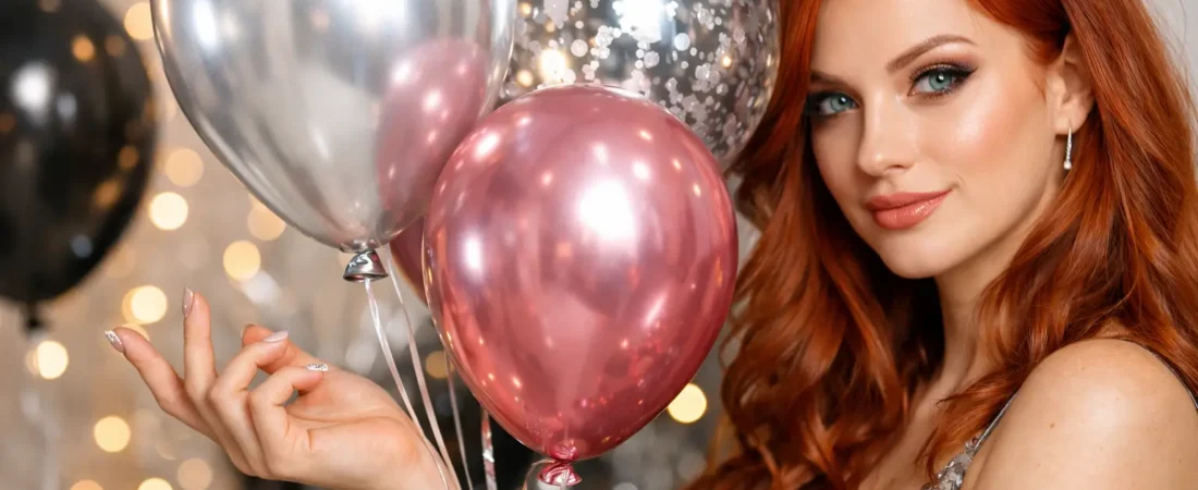 Sparkly Hand Pose Balloons for a Glam Party
