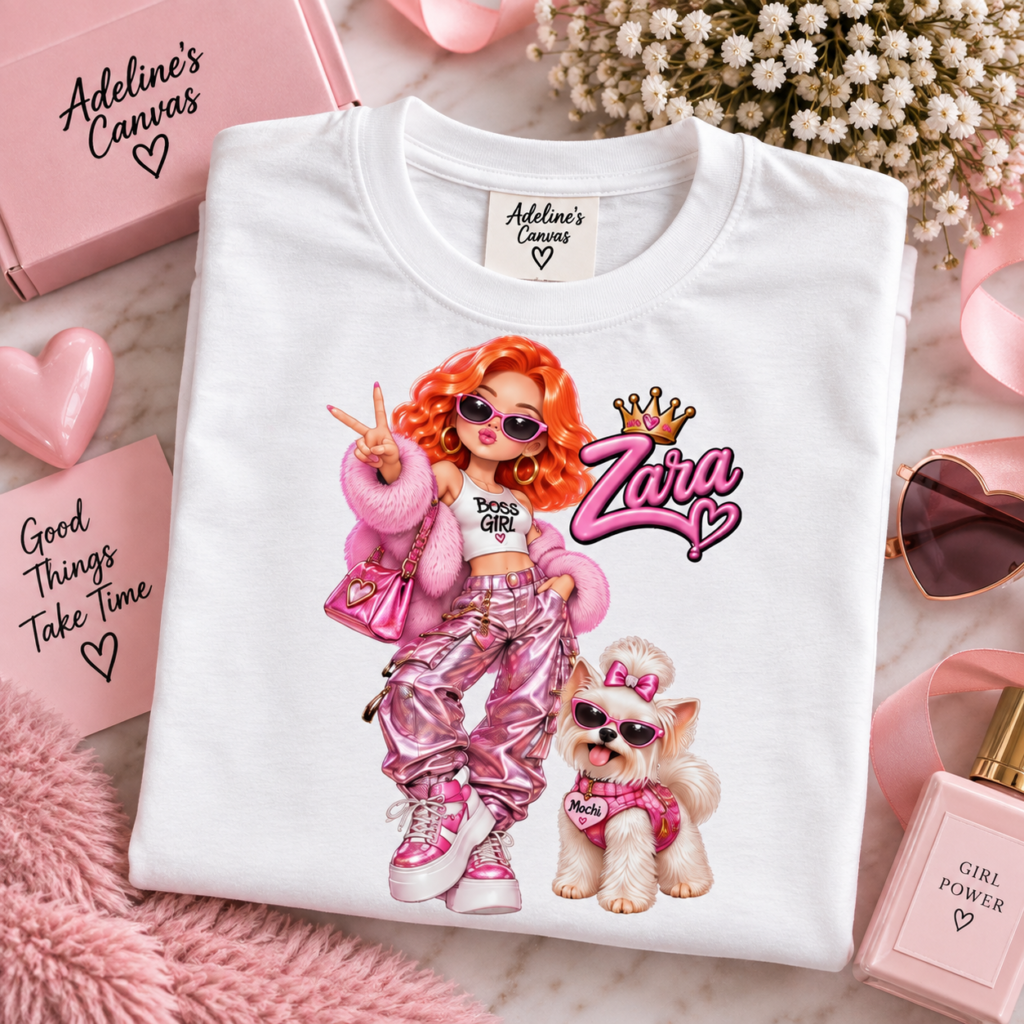 Zara and Mochi Kids Tee | Sparkle Princess Fashion