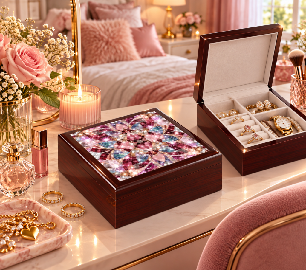 Jewelry Box - Sparkling Gemstone Mosaic Keepsake Box