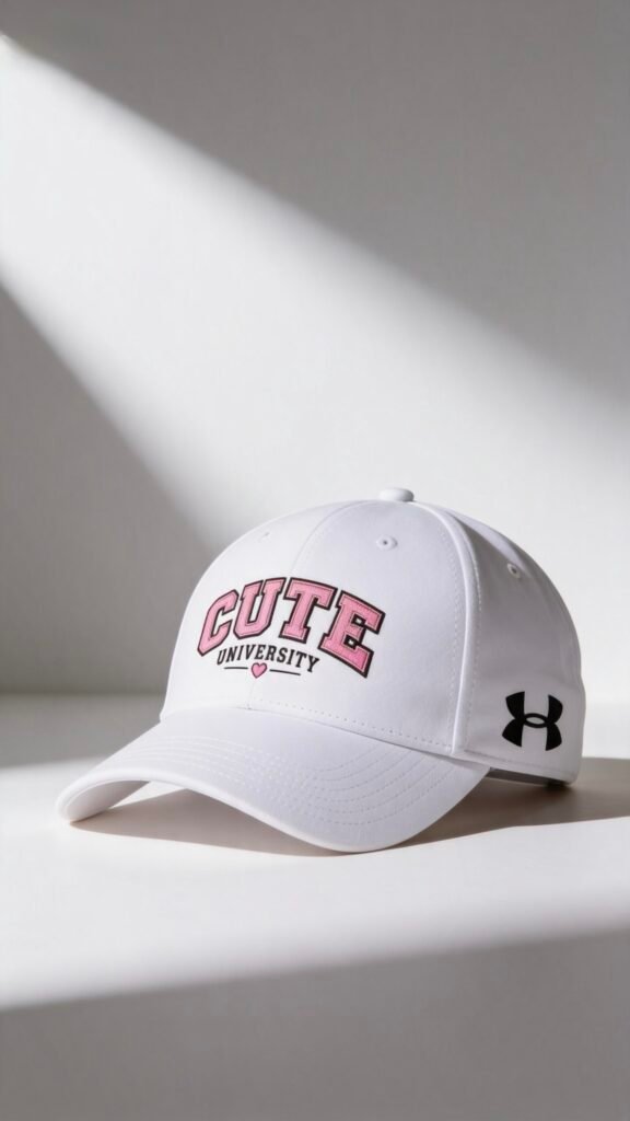 Cute University cap | Embroidered collegiate arched logo