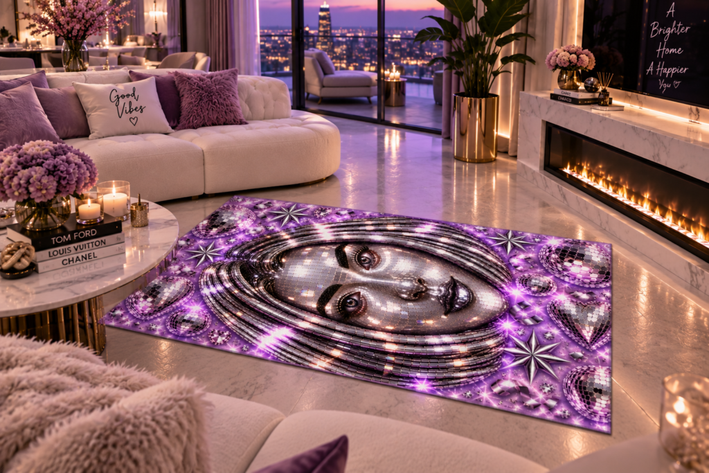 DISCO DOLL Rug | Sparkling Purple Mirrorball Floor Mat