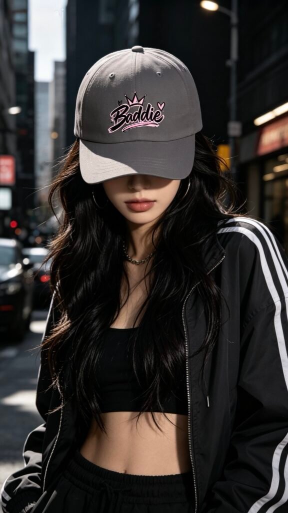 Dad Cap — "Baddie" Pink Crown Embroidered Baseball Hat
