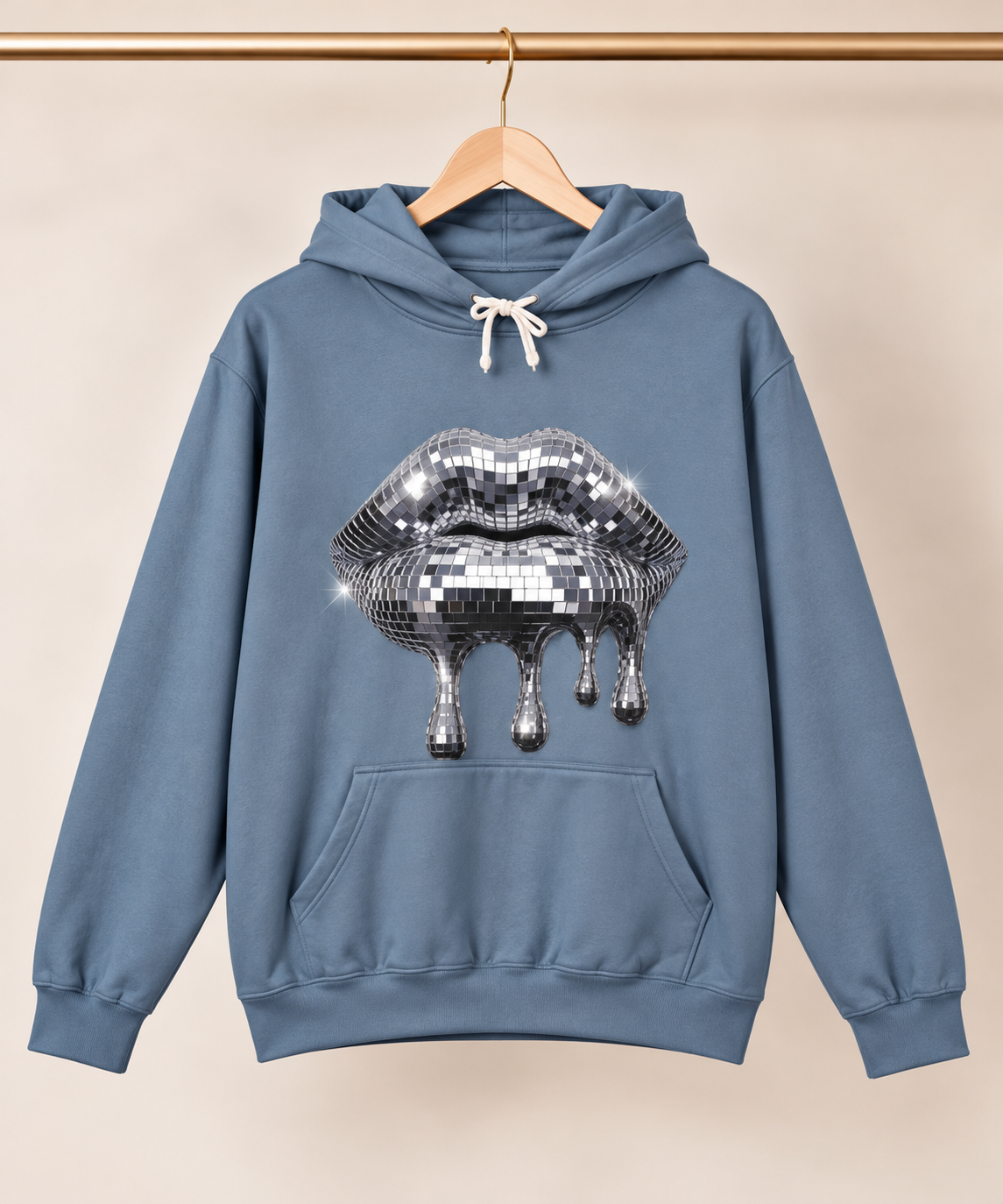 Even My Stress Has Glitter Lip Drip Hoodie - Image 3