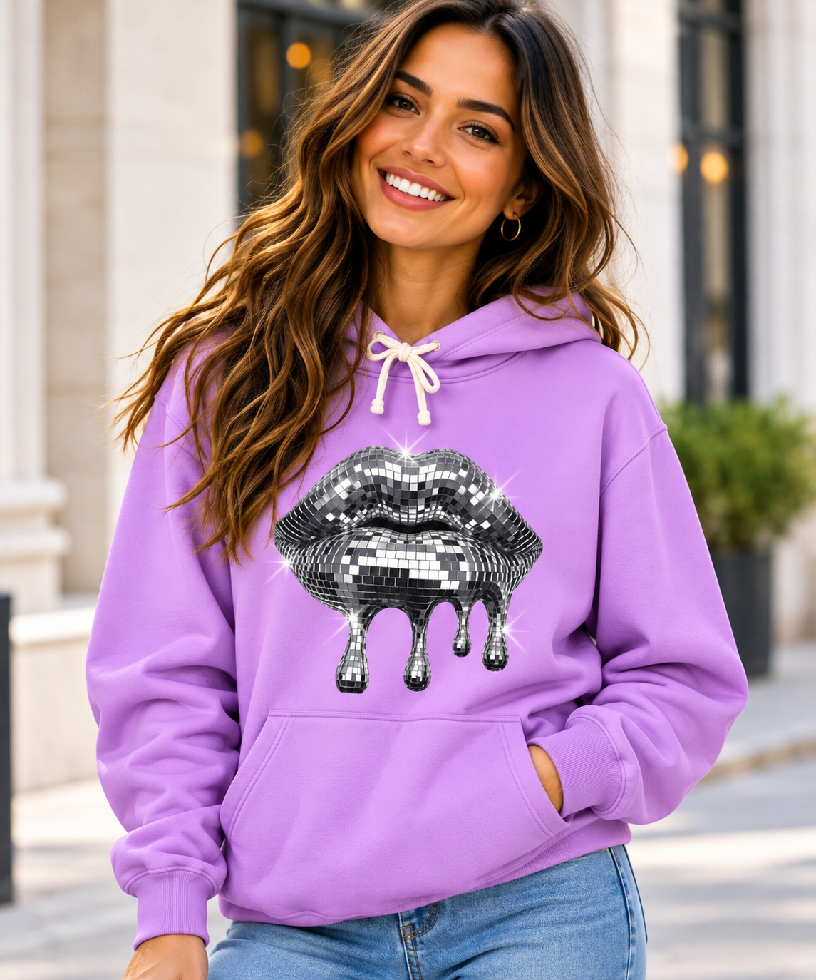 Even My Stress Has Glitter Lip Drip Hoodie - Image 7