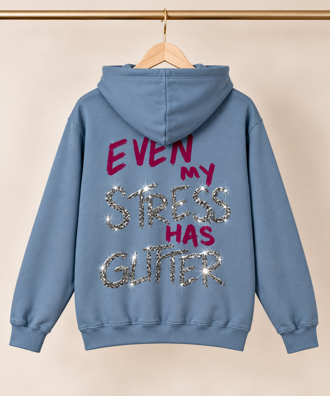 Even My Stress Has Glitter Lip Drip Hoodie - Image 9