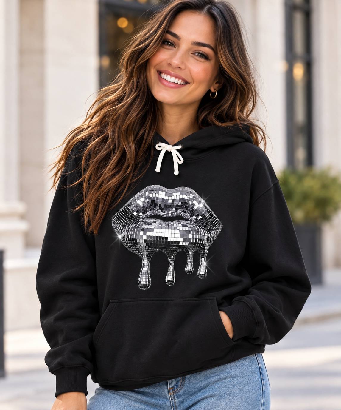 Even My Stress Has Glitter Lip Drip Hoodie - Image 11