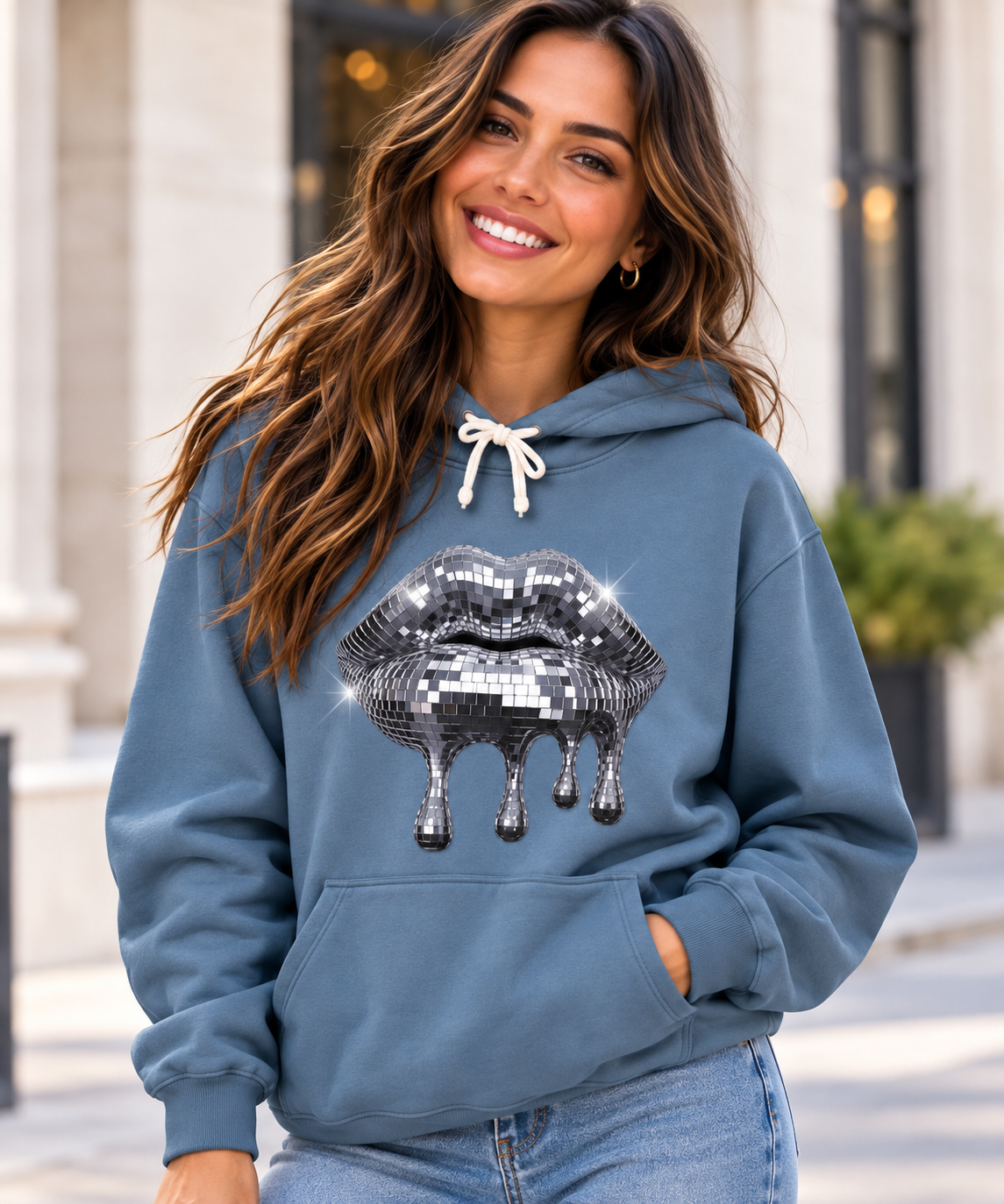 Even My Stress Has Glitter Lip Drip Hoodie - Image 12
