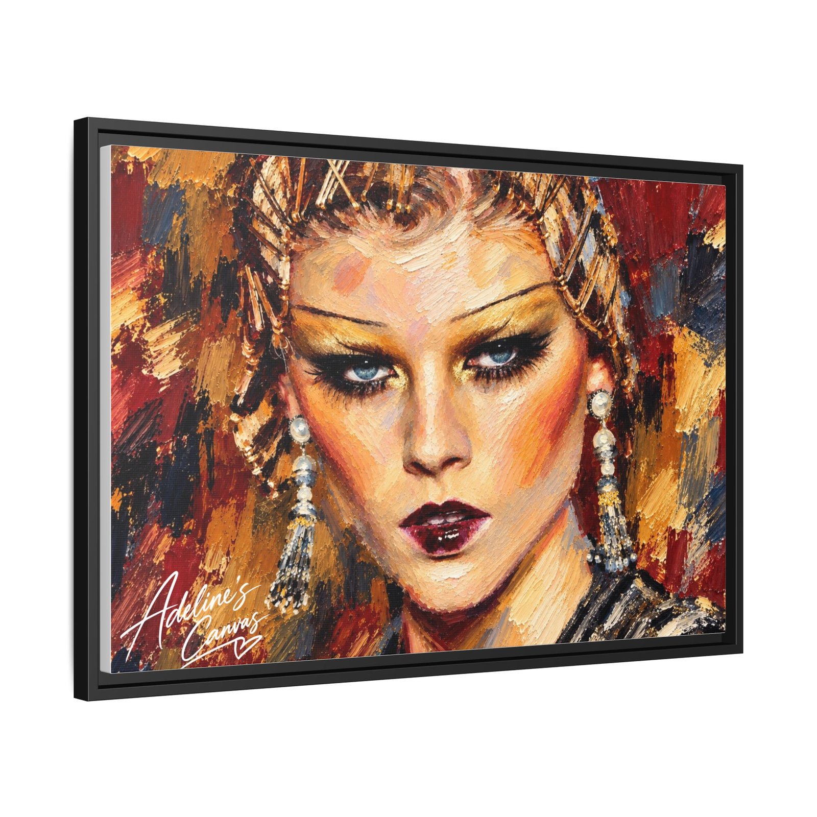 Framed Matte Canvas Art – Glamorous Woman Portrait - Image 7